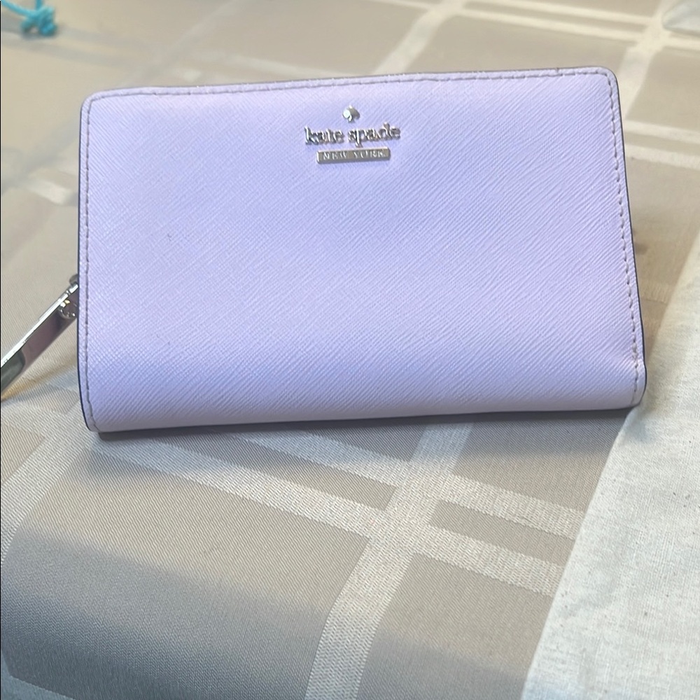 Kate Spade Lilac Wallet Pebbled Leather